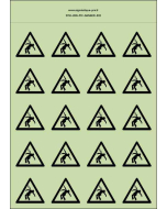 Panneau Autocollants photoluminescents Danger électrocution – 20Ph