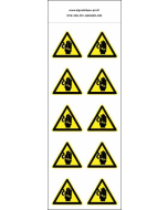 Panneau Autocollants Danger électrocution des mains – 10N