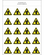 Panneau Autocollants Danger électrocution des mains – 20N