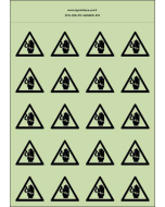 Panneau Autocollants photoluminescents Danger électrocution des mains – 20Ph