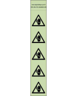 Panneau Autocollants photoluminescents Danger électrocution des mains –  5Ph