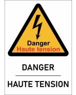 Panneau Danger de mort haute tension format A