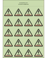 Panneau Autocollants photoluminescents Danger de mort haute tension – 20Ph
