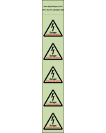 Panneau Autocollants photoluminescents Danger de mort haute tension – 5Ph