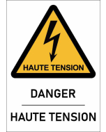 Panneau Danger de mort haute tension 2 format A