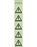 Panneau Autocollants photoluminescents Danger de mort haute tension 2 – 5Ph