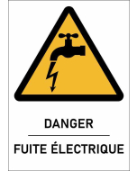 Panneau Fuite électrique format A