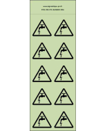 Panneau Autocollants photoluminescents Fuite électrique – 10Ph