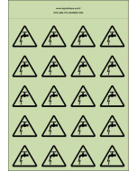 Panneau Autocollants photoluminescents Fuite électrique – 20Ph