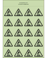 Panneau Autocollants photoluminescents Danger de mort par électrocution – 20Ph
