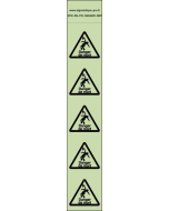 Panneau Autocollants photoluminescents Danger de mort par électrocution – 5Ph