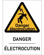 Panneau Danger électrocution format A

