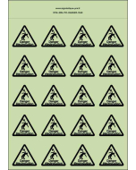 Panneau Autocollants photoluminescents Danger électrocution –  20Ph