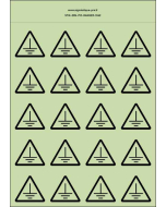 Panneau Autocollants photoluminescents Danger mis à la terre – 20Ph