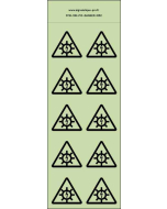 Panneau Autocollants photoluminescents Photovoltaique – 10Ph
