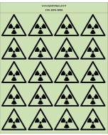 Autocollants photoluminescents  Matières radioactives ou radiations ionisantes 20Ph