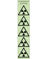 Autocollants photoluminescents Matières radioactives ou radiations ionisantes  5Ph