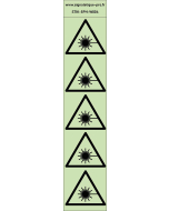 Autocollants photoluminescents Rayonnement laser 5Ph