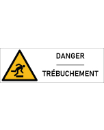 Signalétique danger trébuchement