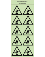 Autocollants photoluminescents Trébuchement 10Ph