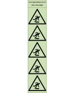 Autocollants photoluminescents Trébuchement 5Ph