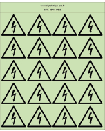 Autocollants photoluminescents Électricité 20Ph