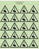 Autocollants photoluminescents Charges suspendues 20Ph