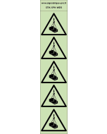 Autocollants photoluminescents  Charges suspendues 5Ph