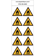 Panneau Matières inflammables – 10N