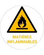 Panneau pictogramme Matières inflammables