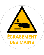 Panneau pictogramme Écrasement des mains