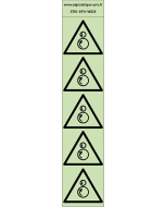 Autocollants photoluminescents Rouleaux contrarotatifs 5Ph