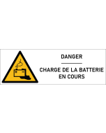 Signalétique danger charge-de la batterie en cours