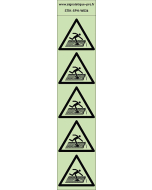 Autocollants photoluminescents toit fragile 5Ph