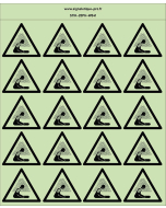 Autocollants photoluminescents Atmosphère asphyxiante 20Ph