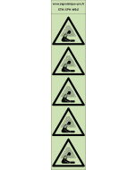 Autocollants photoluminescents Atmosphère asphyxiante 5Ph