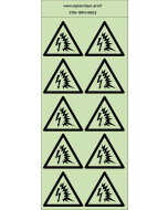 Autocollants photoluminescents Arc électrique 10Ph