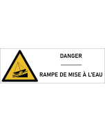 Signalétique danger rampe de mise à l'eau