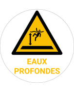 Panneau pictogramme Eaux profondes