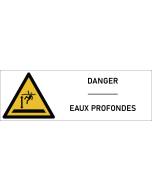 Signalétique danger eau profonde