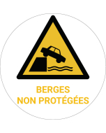 Panneau pictogramme Berges non protégées