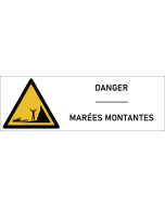 Signalétique danger marées montantes