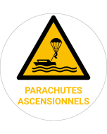 Panneau pictogramme Parachutes ascensionnels