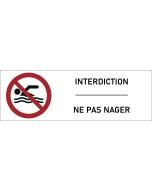 Signalétique interdiction de nager