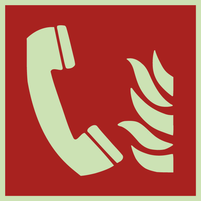  Panneau de sécurité incendie Téléphone à utiliser en cas d'incendie photoluminescent