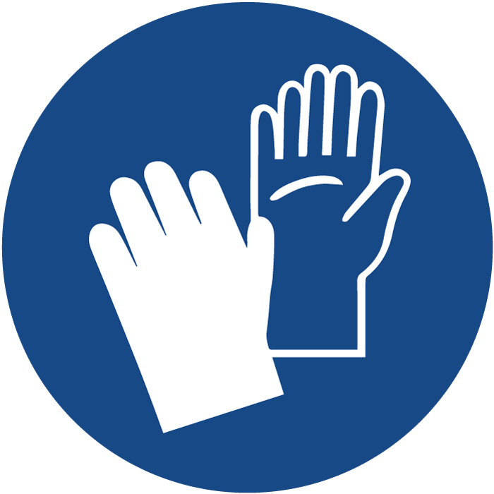 Pictogramme EPI Gants Obligatoire - Sécurité au travail