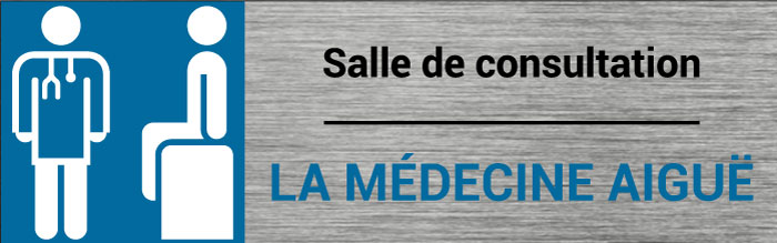 Plaque de porte Médecine aiguë
